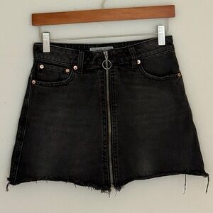 Free People We The Free Black Denim Skirt Size 26